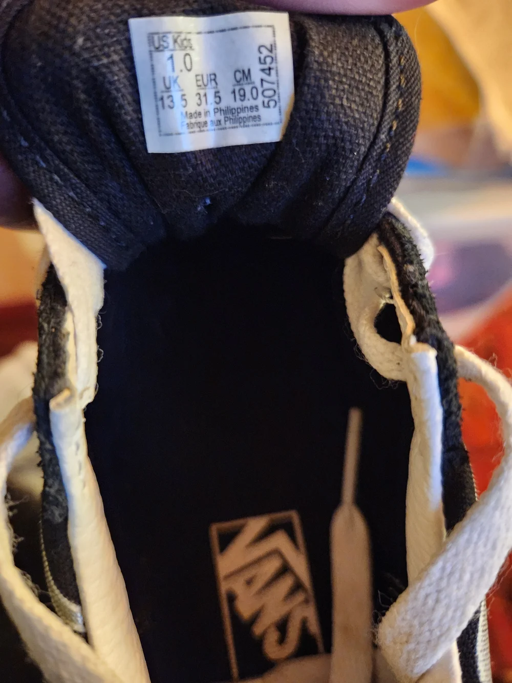 Vans Kids Black and White Skate Sneakers - Picture 5 of 5